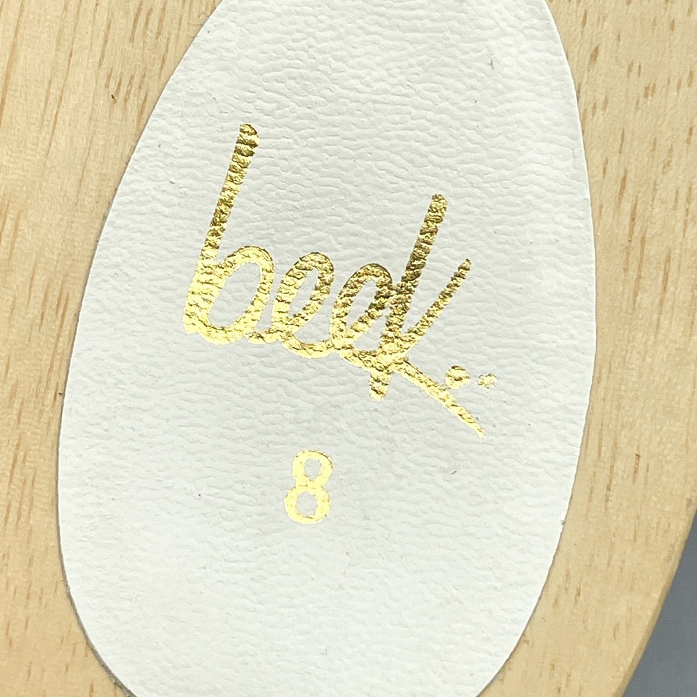 BeekWomens 8 Woodstar Clog Sandals White Leather Gold Buckle Slide Boho Coastal - Picture 7 of 12